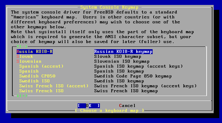 FreeBSD System Console Keymap